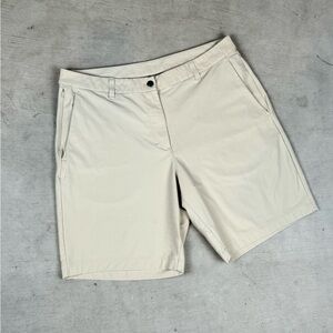 Lululemon Beige Flat Front Chino Commission Shorts Size 36